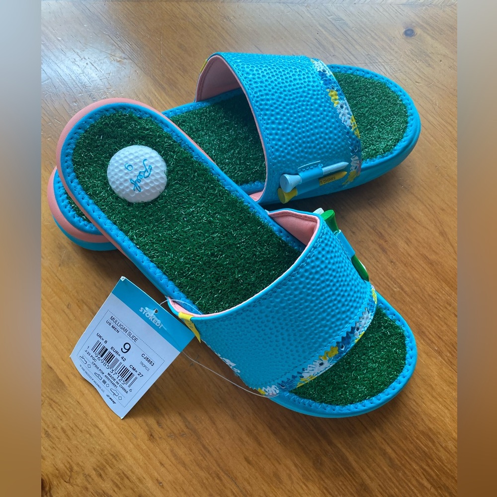 Reet Stride Rite unisex Blue Slide Sandals golf ⛳️